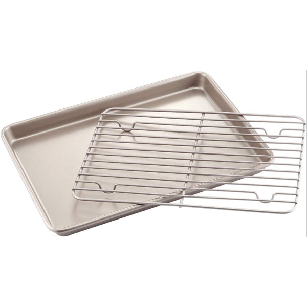 zhulinjubao Roasting Pan With Rack, 13Inch NonStick Rectangular